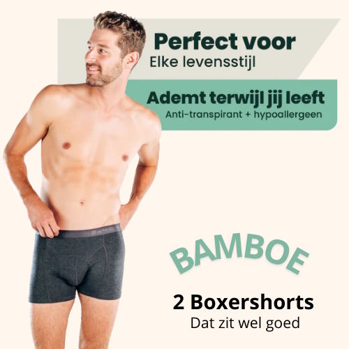Bamboosa Lewis anthracite boxer en bambou Bamboosa Lewis anthracite boxer en bambou