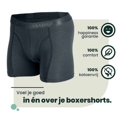 Bamboosa Lewis anthracite boxer en bambou Bamboosa Lewis anthracite boxer en bambou