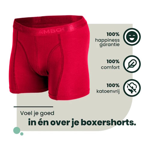Bamboosa Lewis rouge boxer en bambou Bamboosa Lewis rouge boxer en bambou