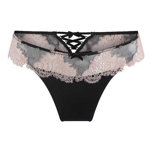 LingaDore black and cream noir culotte string LingaDore black and cream noir culotte string
