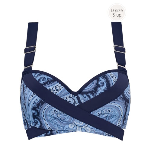 Maillots de bain Marlies Dekkers Cache Coeur bleu/print haut de bikini préformé Maillots de bain Marlies Dekkers Cache Coeur bleu/print haut de bikini préformé