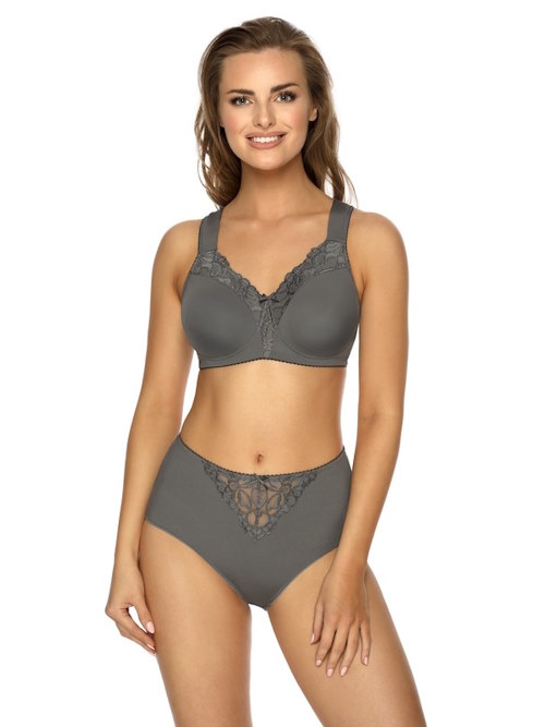 Viania Helga gris foncé soutien-gorge sans armatures en dentelle Viania Helga gris foncé soutien-gorge sans armatures en dentelle