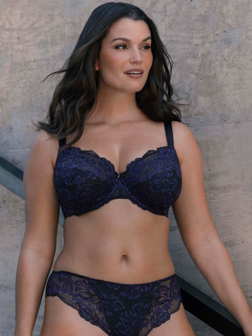 Fantasy Lingerie Emmaline noir/bleu soutien-gorge sans forme Fantasy Lingerie Emmaline noir/bleu soutien-gorge sans forme