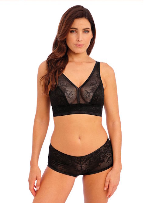 Wacoal Lingerie Net Effects noir soutien-gorge sans forme Wacoal Lingerie Net Effects noir soutien-gorge sans forme