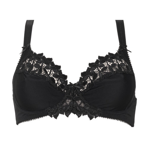 Guy de France Embroidery noir soutien-gorge sans forme Guy de France Embroidery noir soutien-gorge sans forme
