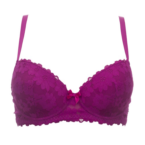 Guy de France Flower violet soutien-gorge rembourré Guy de France Flower violet soutien-gorge rembourré