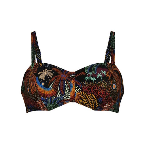 Maillots de bain Rosa Faia Ella noir/print soutien-gorge bikini corbeille Maillots de bain Rosa Faia Ella noir/print soutien-gorge bikini corbeille