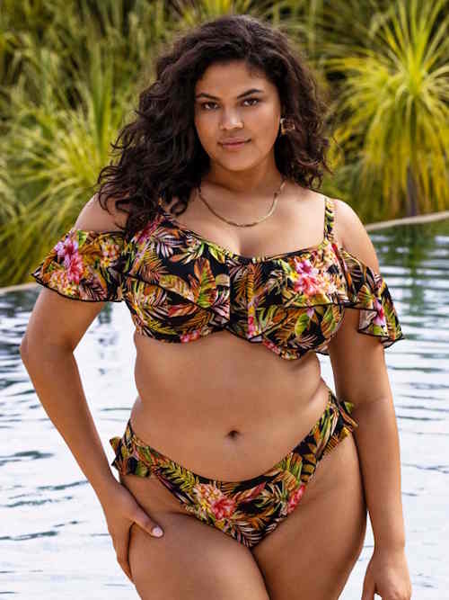 Elomi Swim Tiger Valley noir slip de bikini Elomi Swim Tiger Valley noir slip de bikini