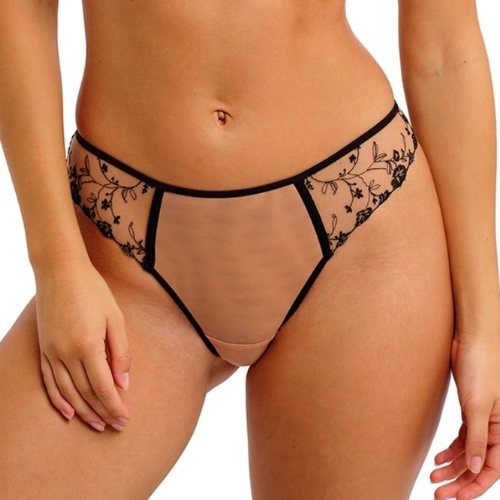 Freya Entwined poudre/noir culotte string Freya Entwined poudre/noir culotte string