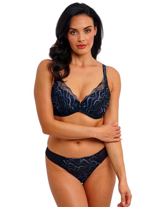 Wacoal Lingerie Mayumi bleu marine culotte string Wacoal Lingerie Mayumi bleu marine culotte string